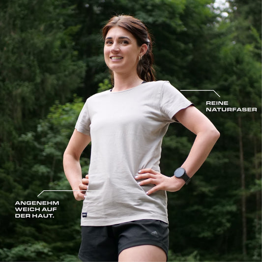 Tencel, Sportshirt, Lyocell, Damen Shirt, Bio Baumwolle, Naturfaser, weich, Damenshirt, Sportswear, nachhaltig, nachhaltige Sportmode