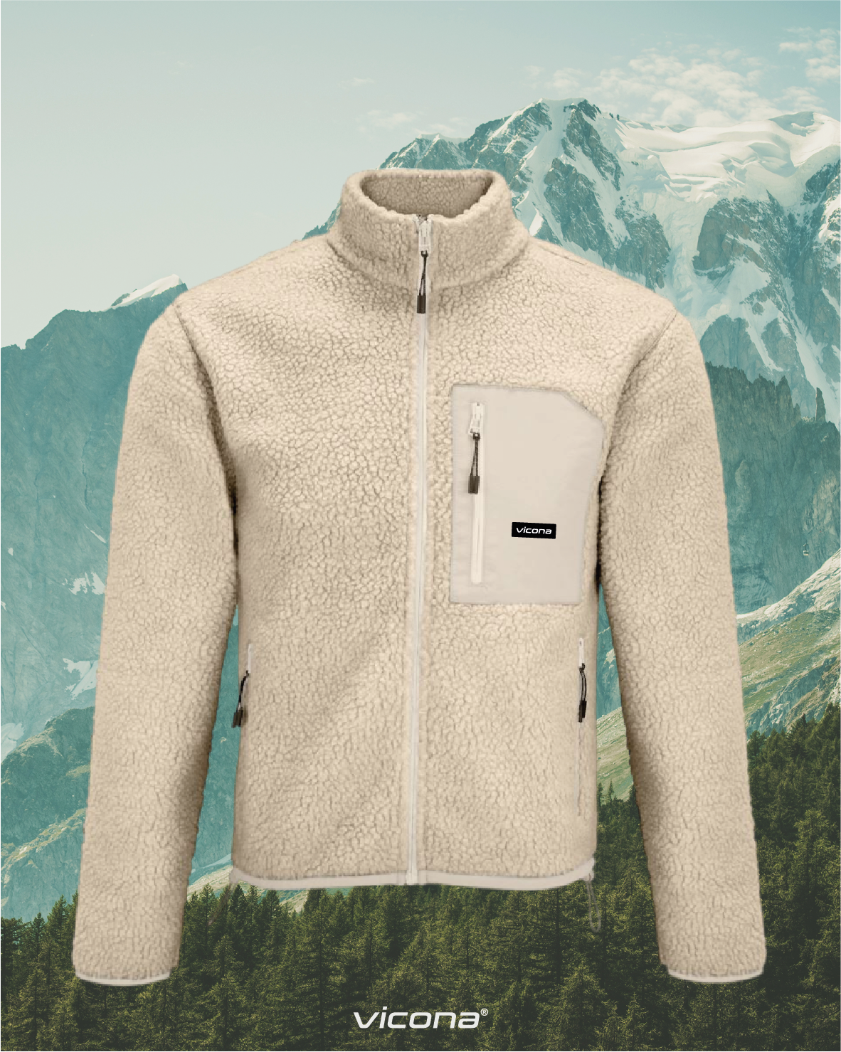 Monti Fleece Jacke beige (Uni)
