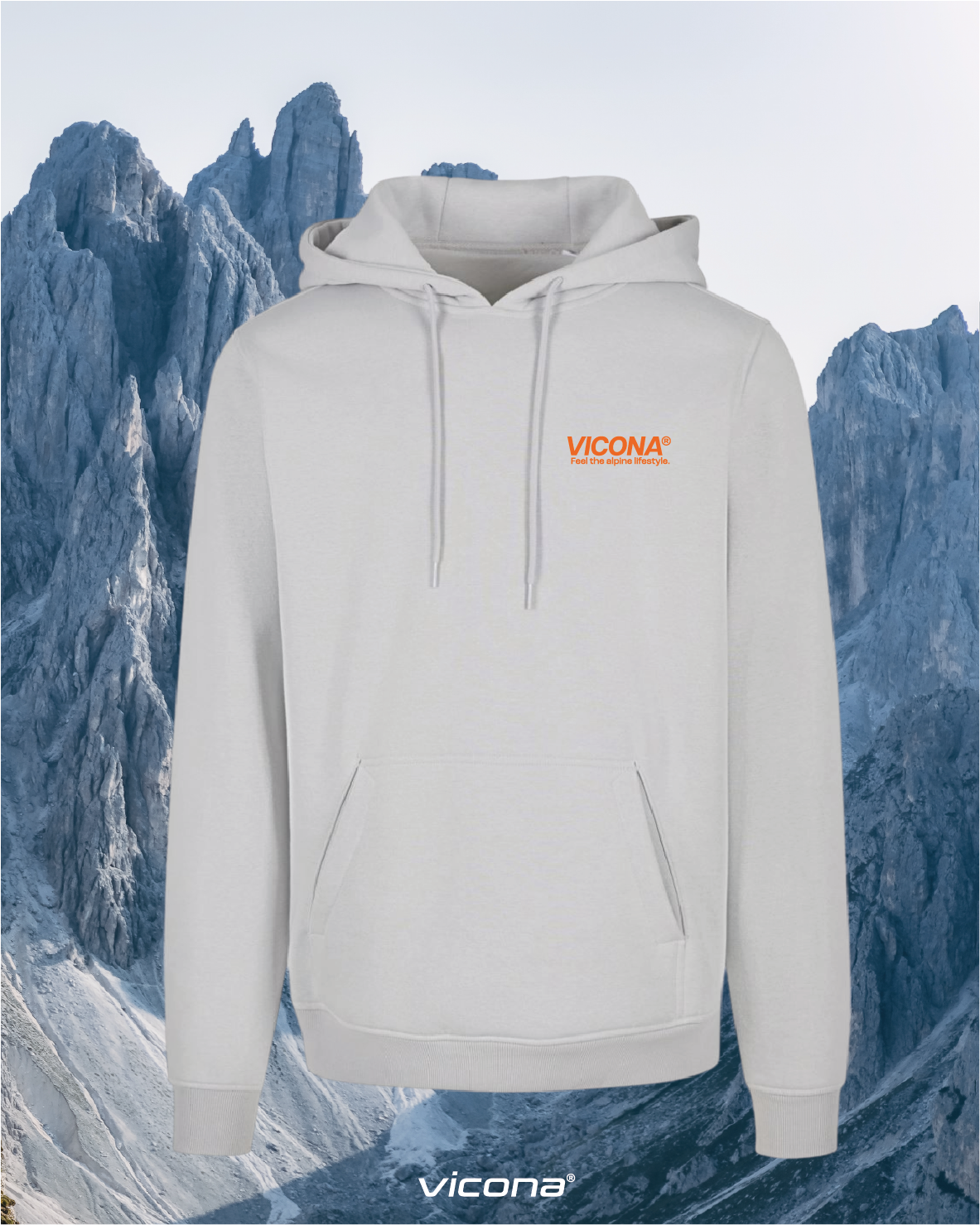 Valle Hoodie unisex - steingrau