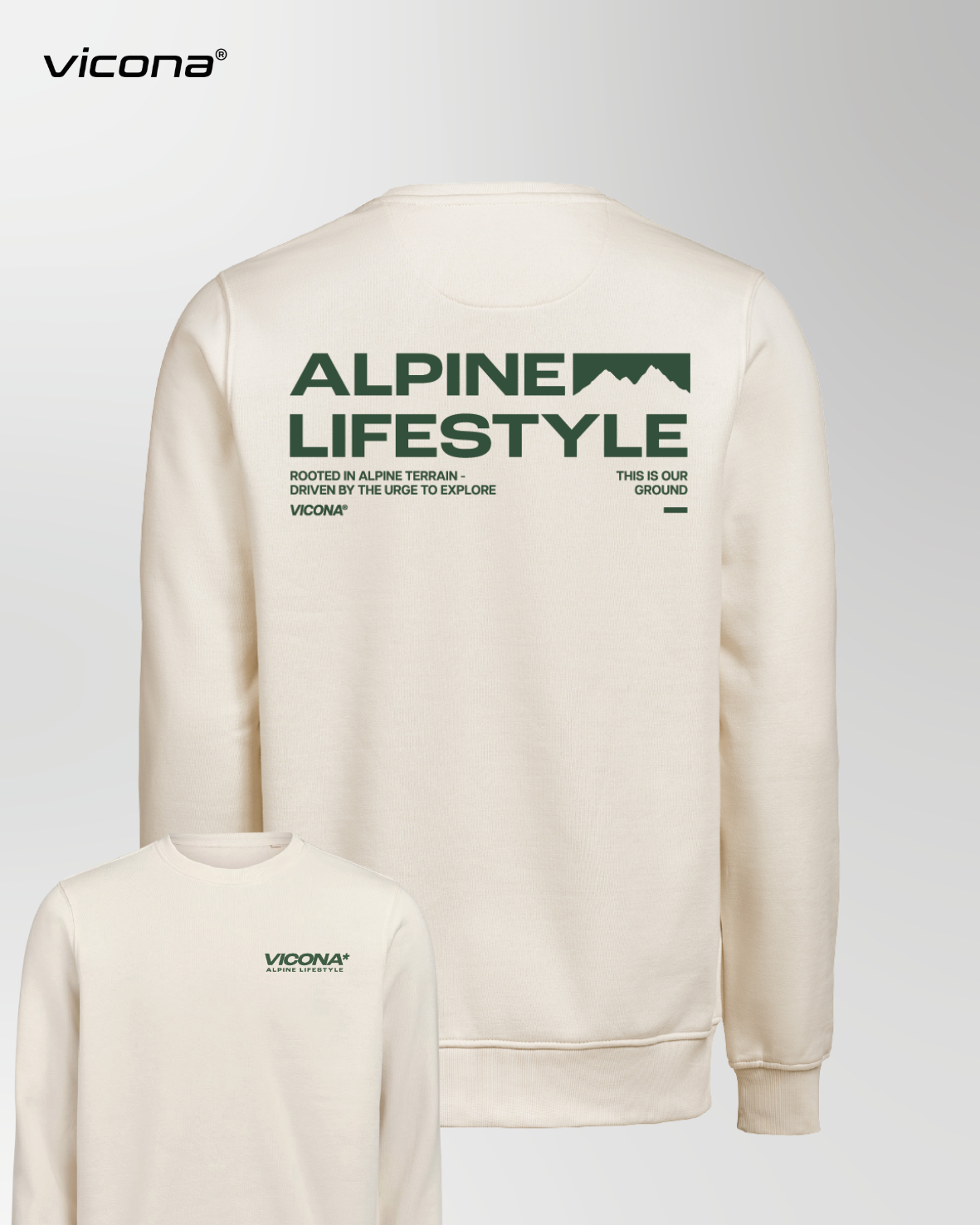 Produktbild von einem Sweater in beige aus zertifizierter Baumwolle