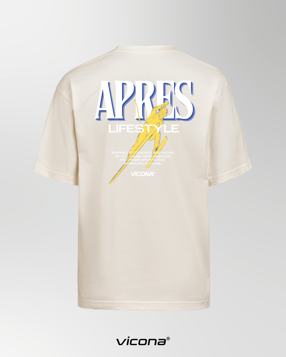 Sand farbenes Shirt mit Backprint