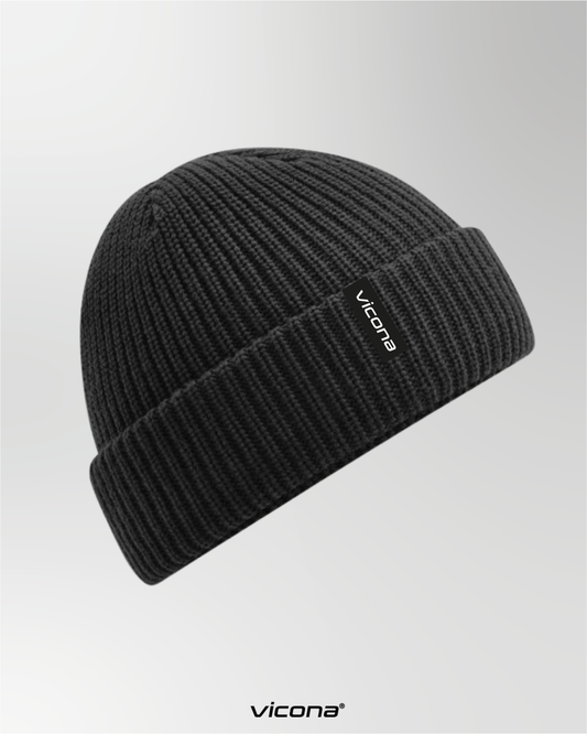 Vicona Winter Beanie schwarz wasserdicht