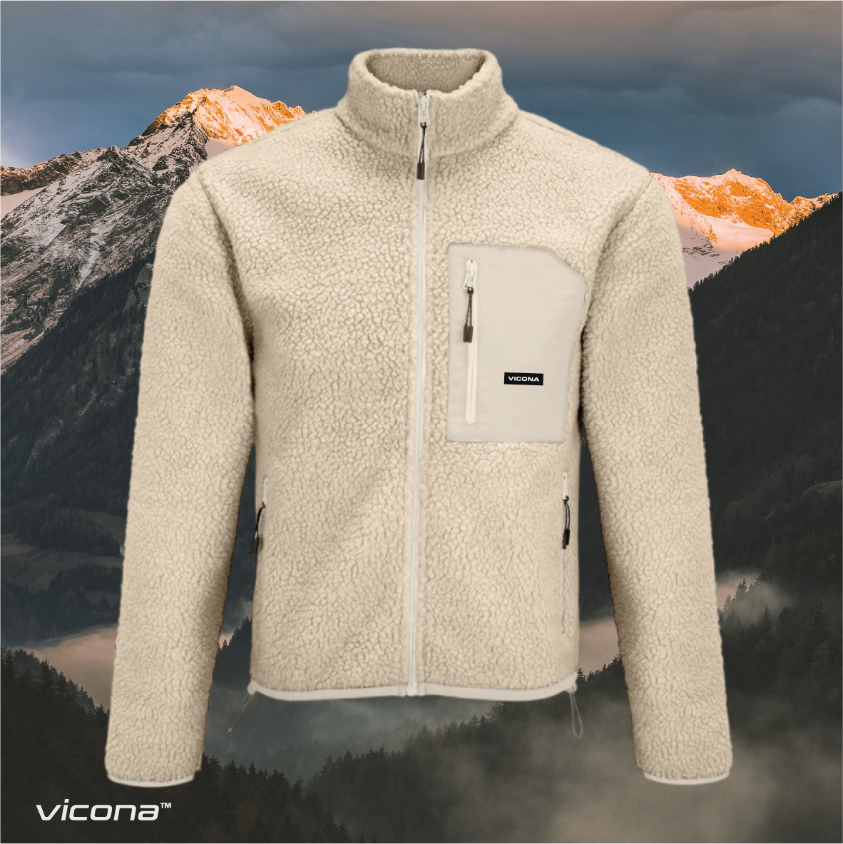 Monti Fleece Jacke beige (Uni)