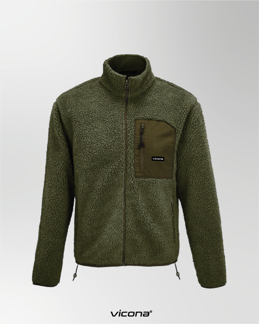 Monti Fleece Jacke grün (Uni)