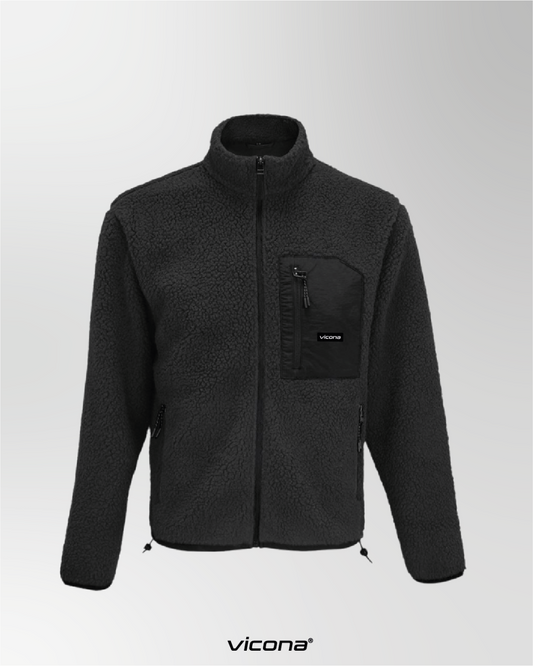 Monti Fleece Jacke schwarz (Uni)