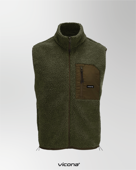 Monti Fleece Weste grün (Uni)