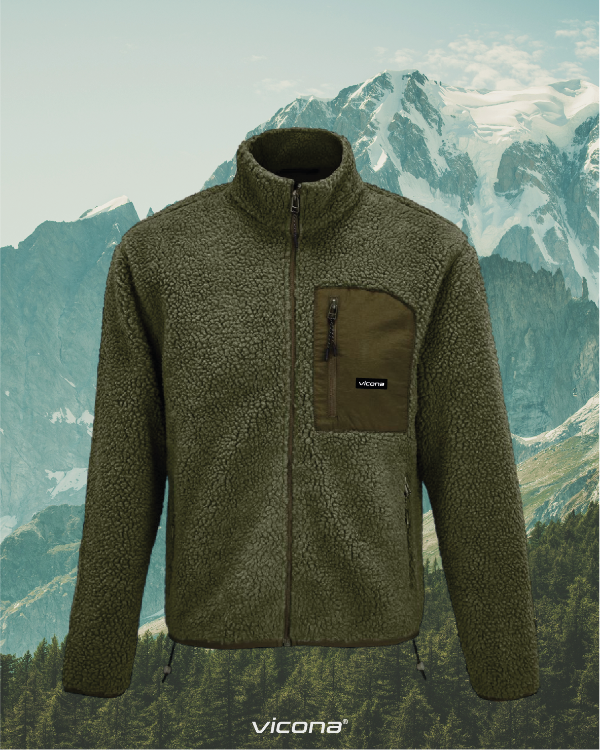 Monti fleece jacket green (Uni)