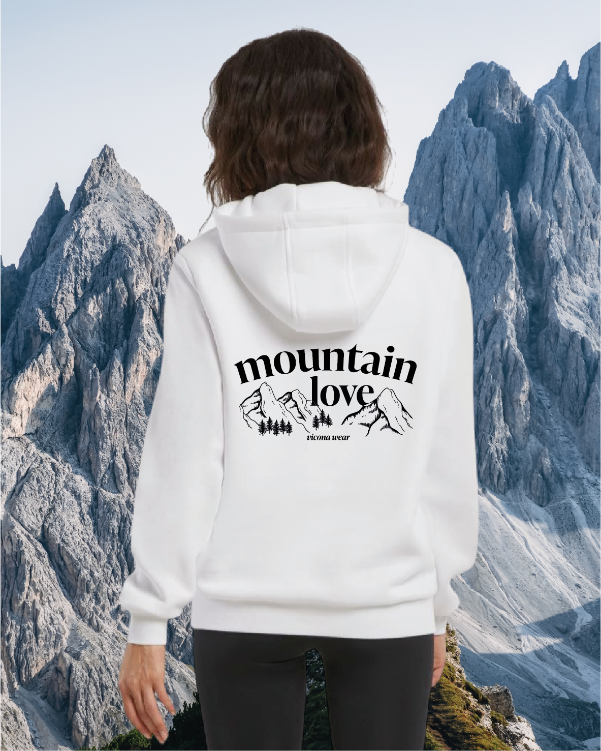 Der Mountain Love Hoodie von Vicona.