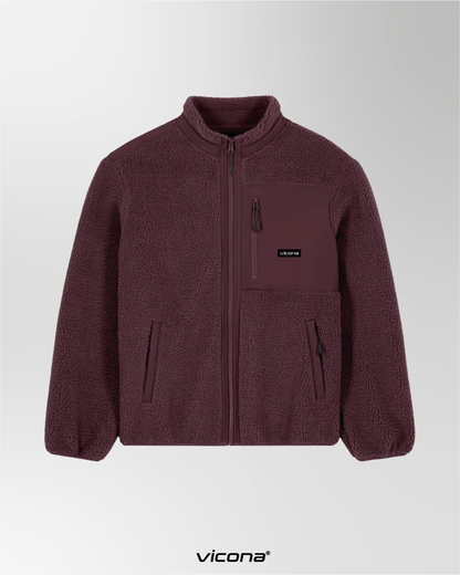 Vicona Fleecjacke in weinrot für Damen und Herren