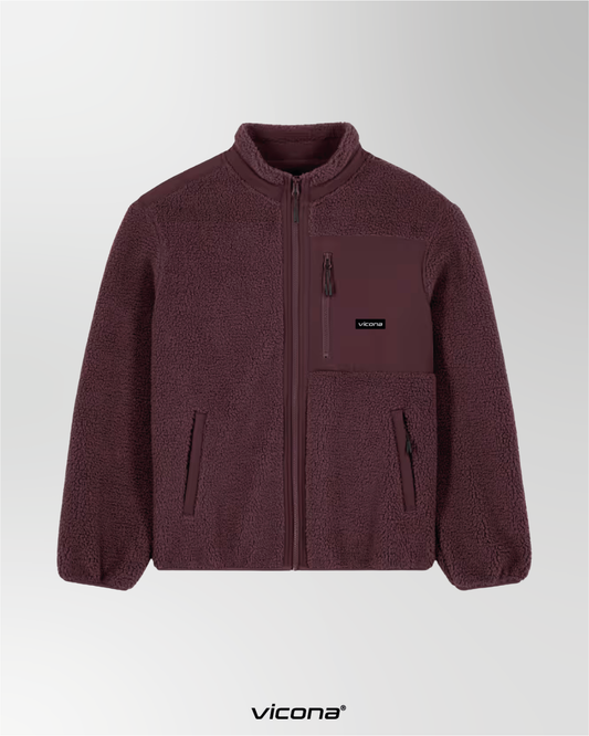 Vicona Fleecjacke in weinrot für Damen und Herren