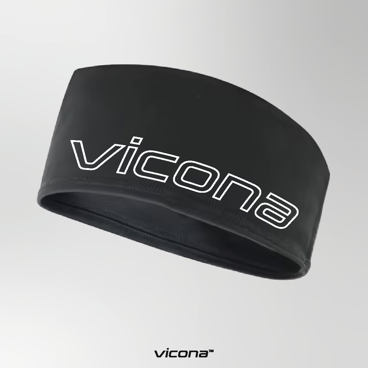 Vicona Stirnband aus zertifizierter Bio-Baumwolle in schwarz