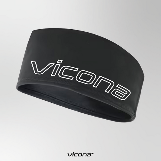Vicona Stirnband aus zertifizierter Bio-Baumwolle in schwarz