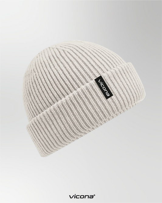 graue Strickmütze von Vicona