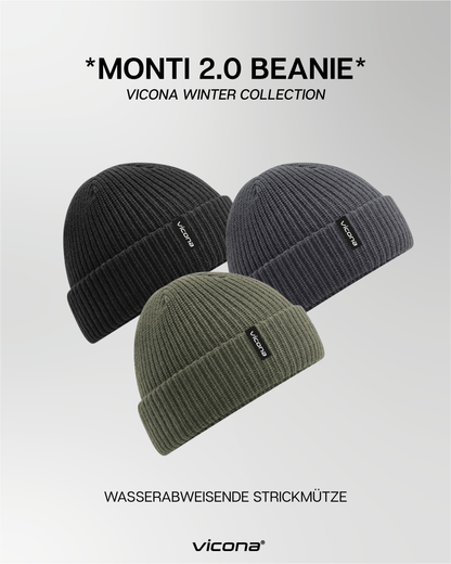 wasserabweisende Strickmütze in drei Farben