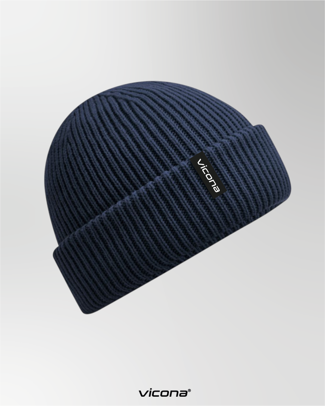 Strickmütze in blau