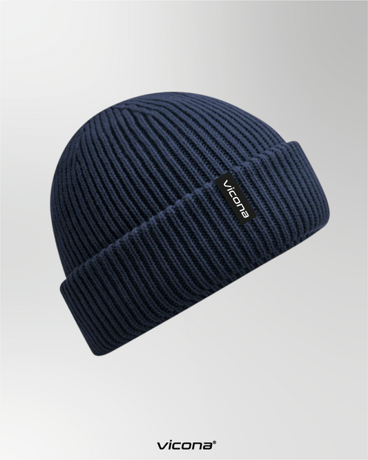 Strickmütze in blau